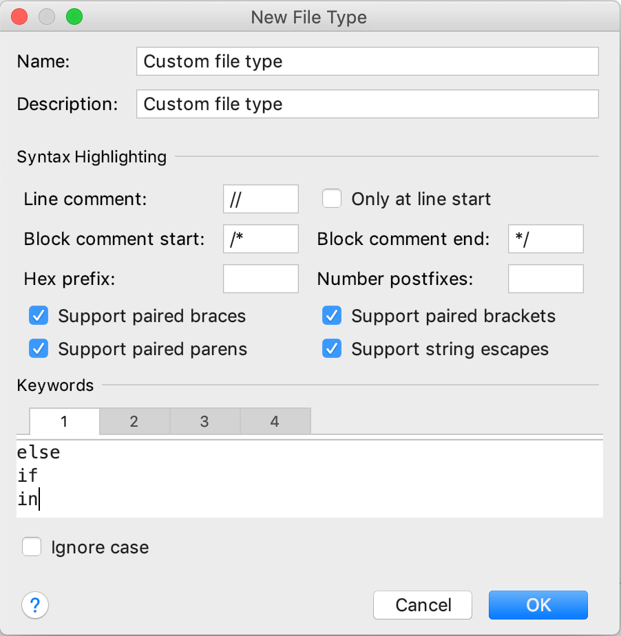 Creating a new file type