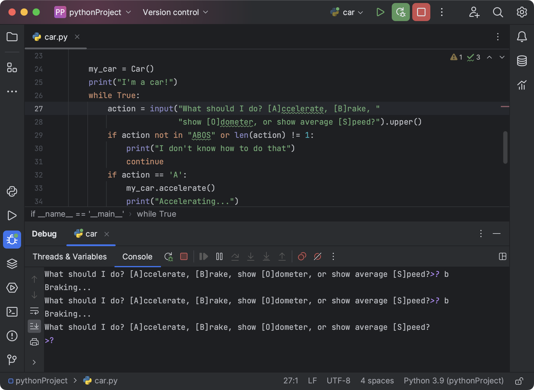 Debug your first Python application | PyCharm Documentation