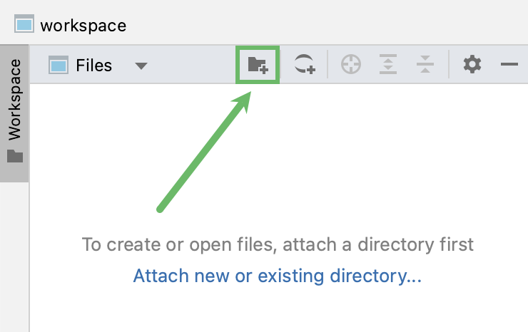 Adding an existing directory to the workspace
