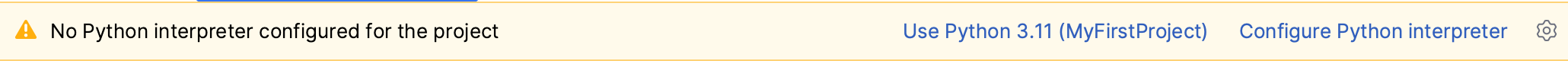 Warning: no Python interpreter configured