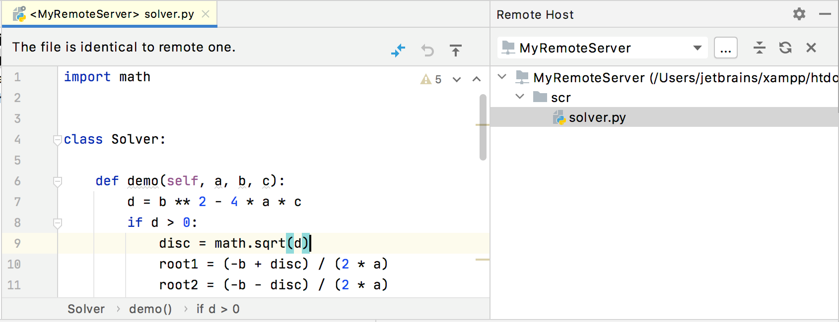 Editing a file on remote host