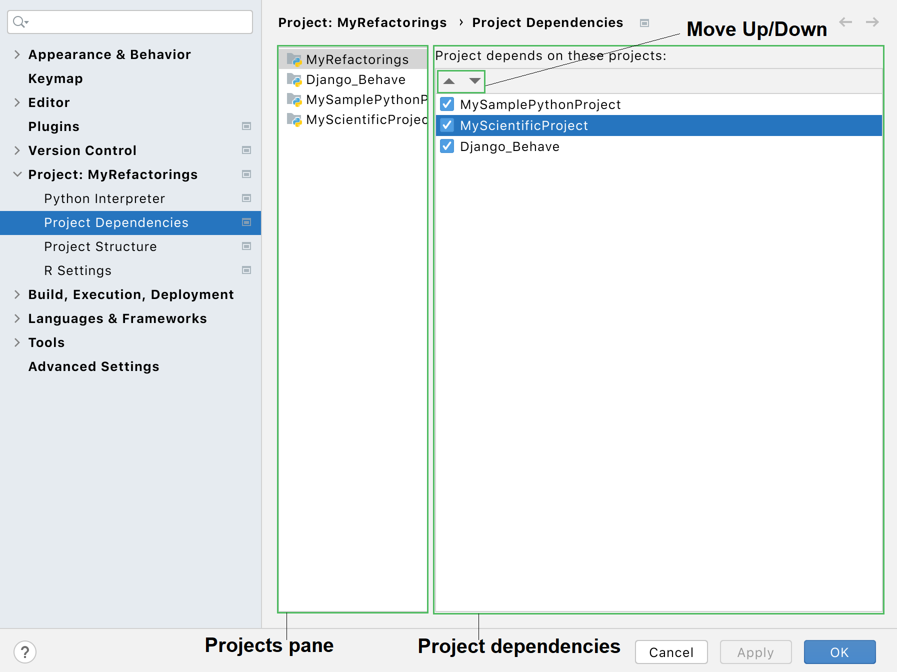 Managing project dependencies