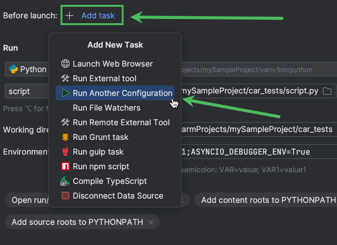 Run/debug Multiple Targets | PyCharm Documentation