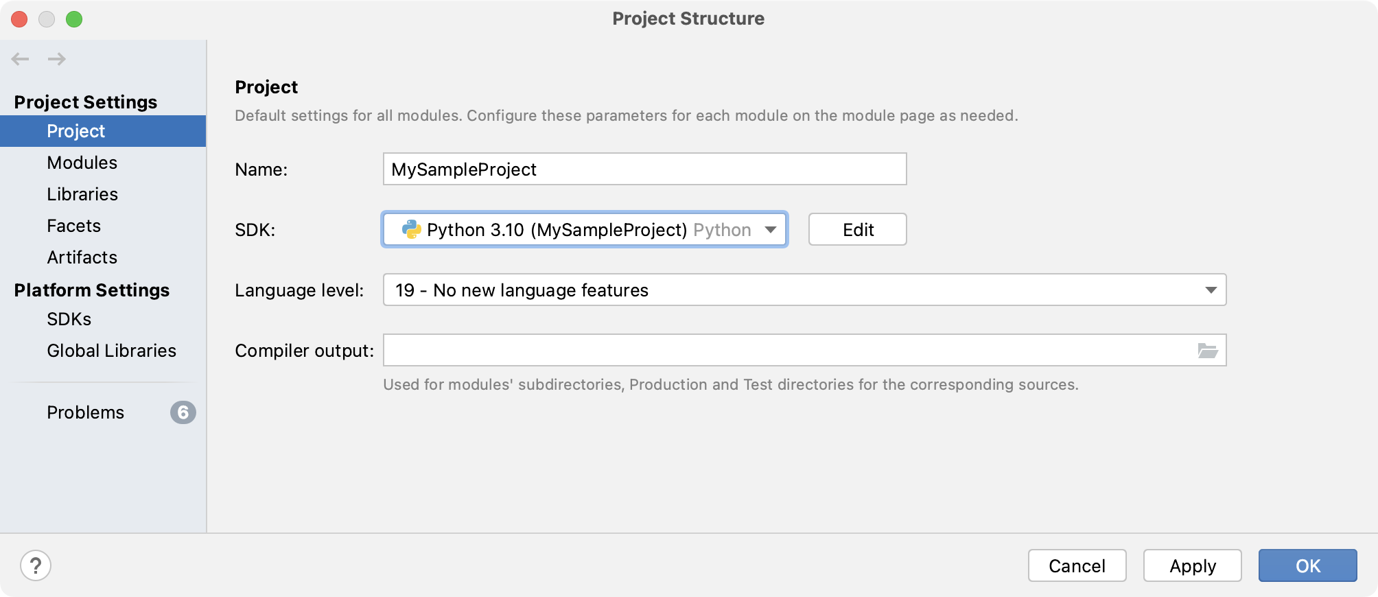 Change a Python SDK