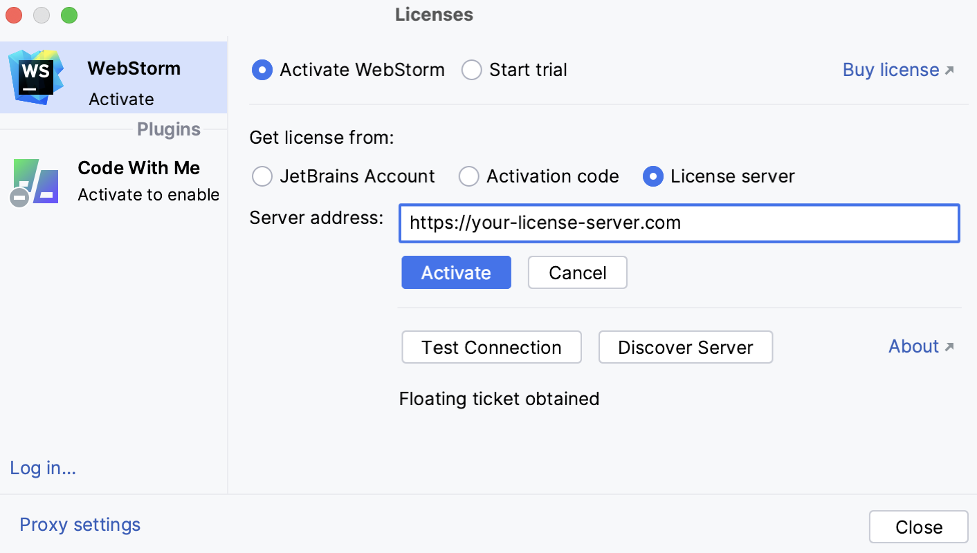 license webstorm activation code