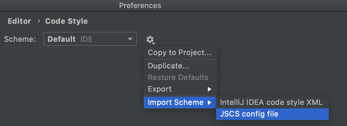 Import the scheme