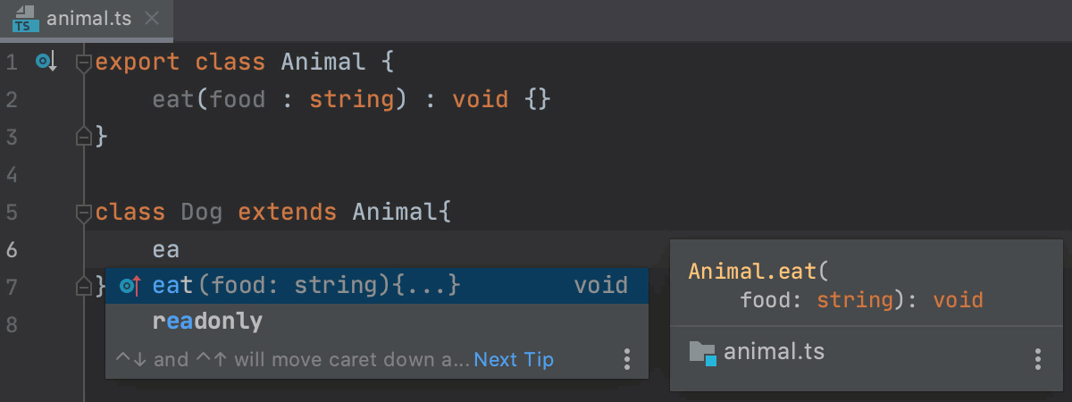 Completing overrides: generating the method body