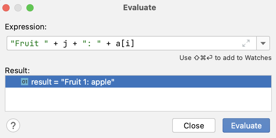 Expression result is calculated