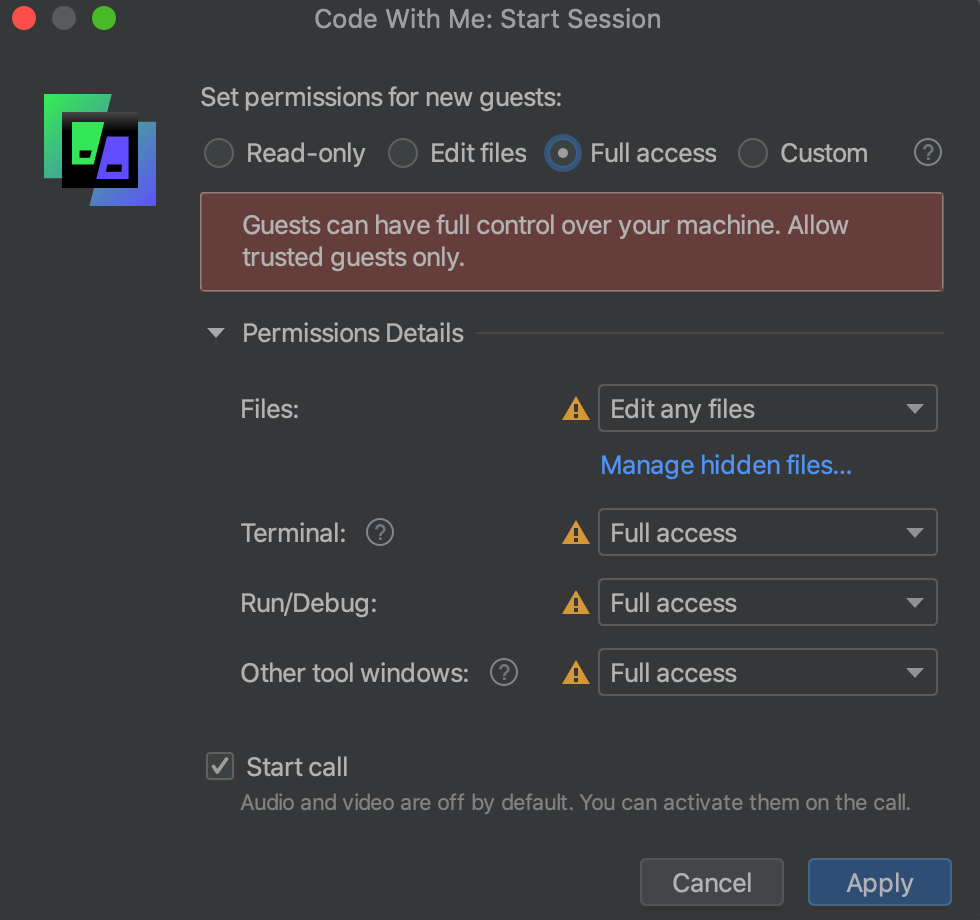 Full access permissions