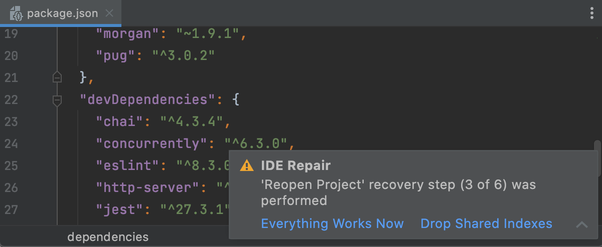 The third step of IDE Repair