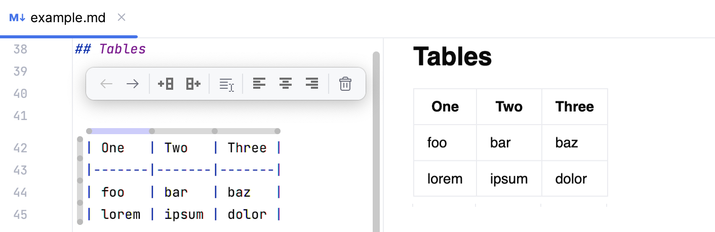 Editing a table in a Markdown file