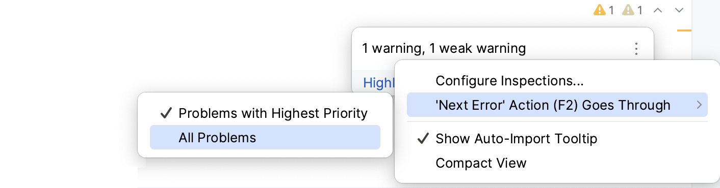 Configuring navigation between highlighted lines