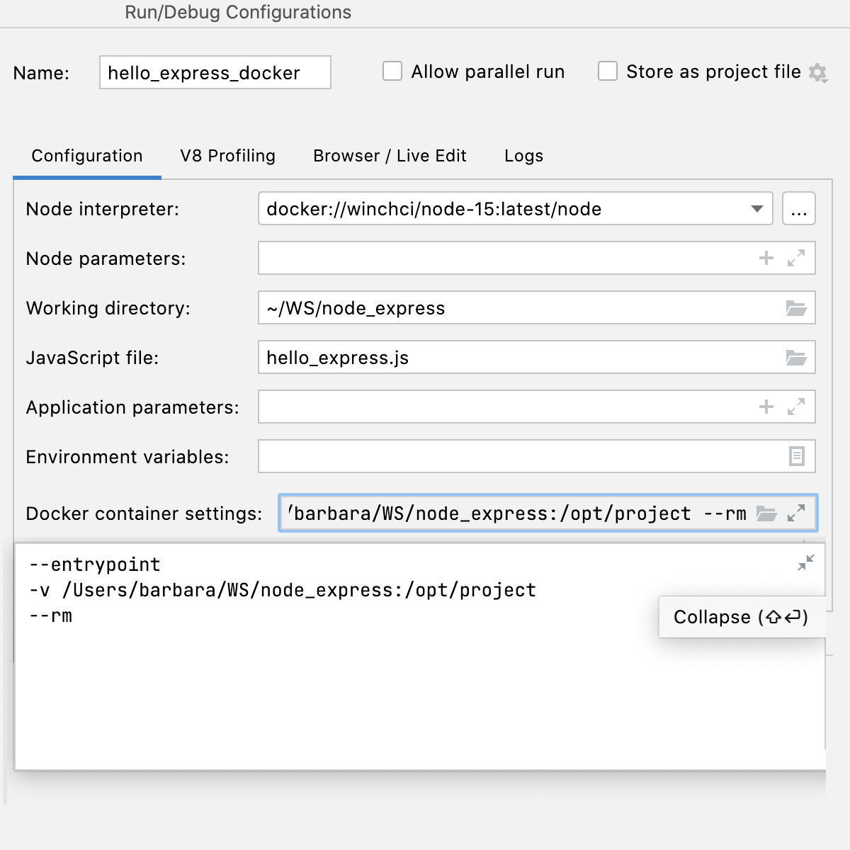 intellij debug node