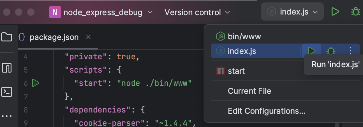 Running And Debugging Node.js | WebStorm Documentation