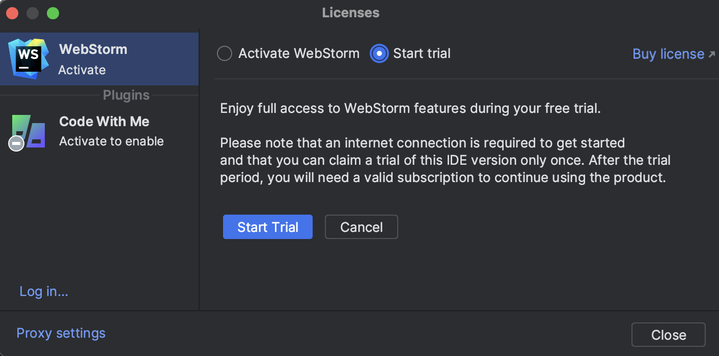 get free webstorm license