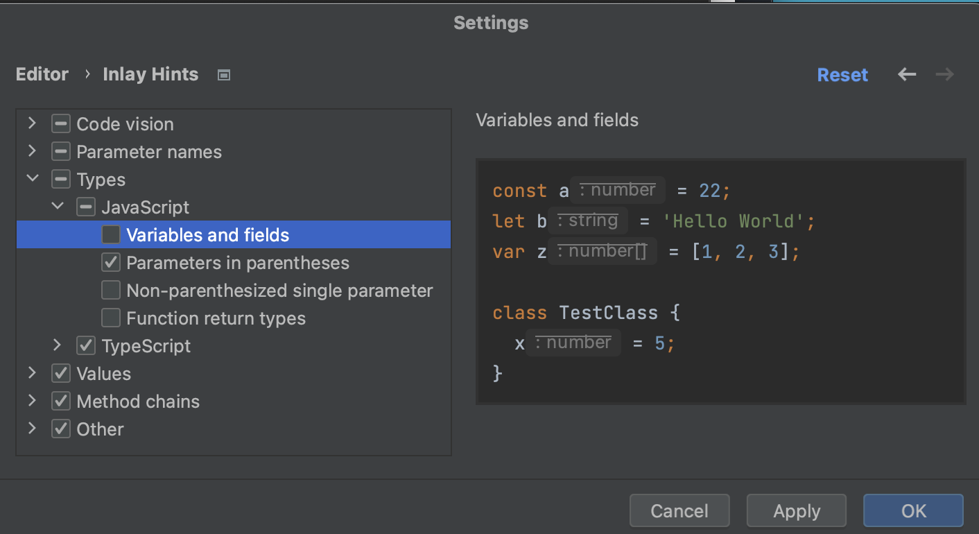 JavaScript type annotation