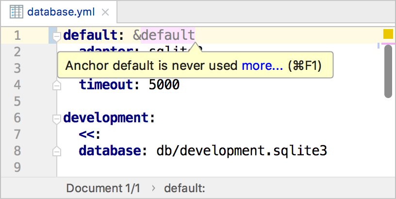 YAML: unused anchor warning
