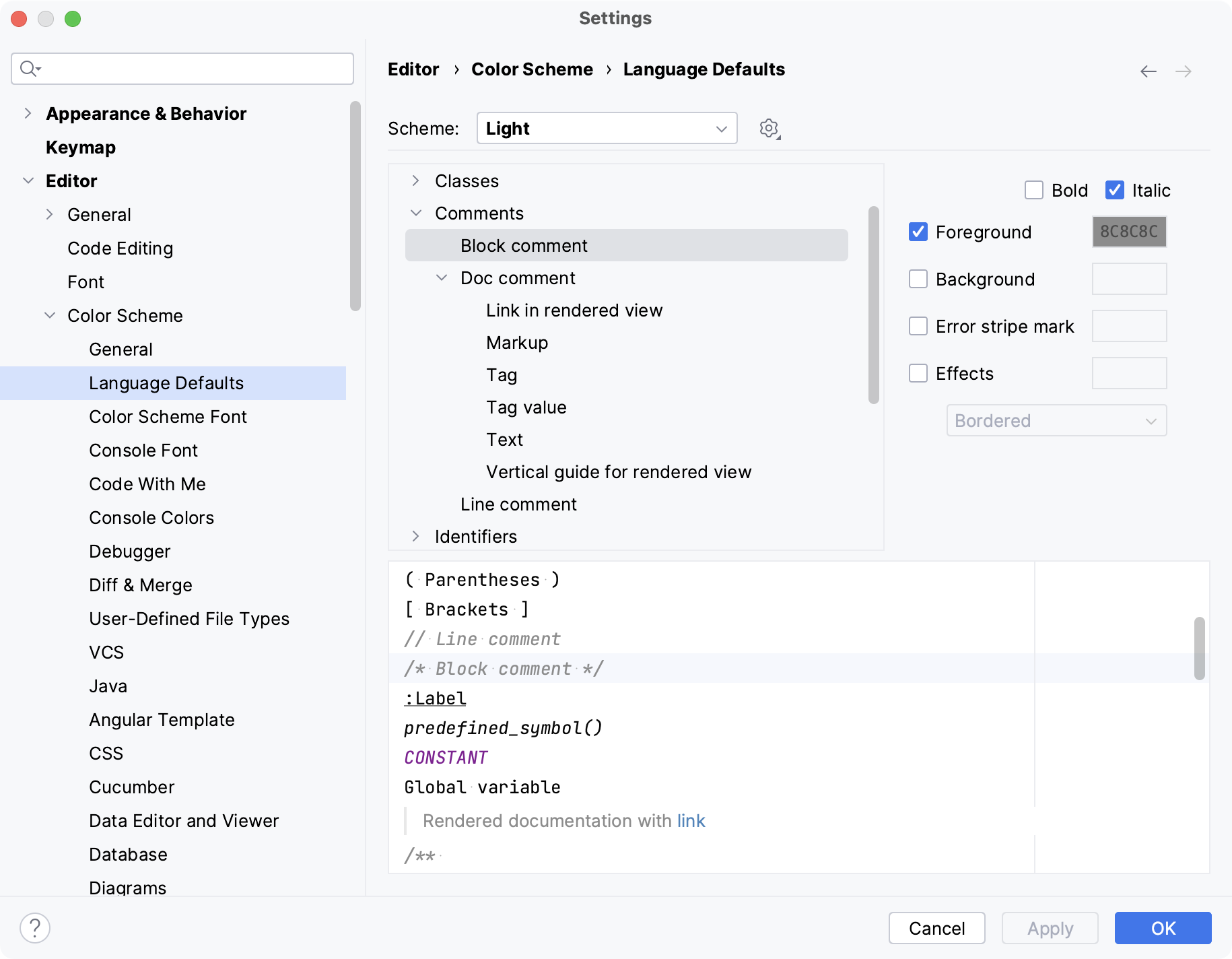 Colors and fonts  IntelliJ IDEA Documentation