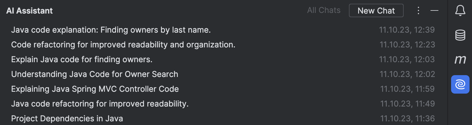 Chat with AI | IntelliJ IDEA Documentation