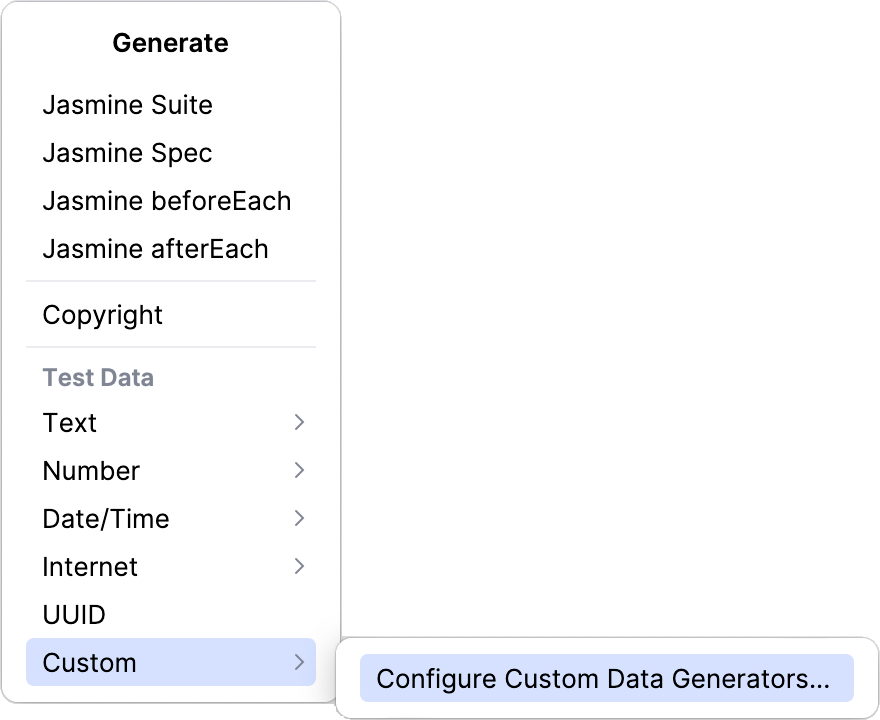 Configure Custom Data Generators