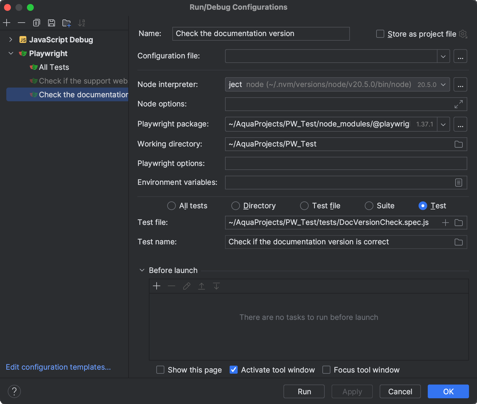 Playwright | IntelliJ IDEA Documentation