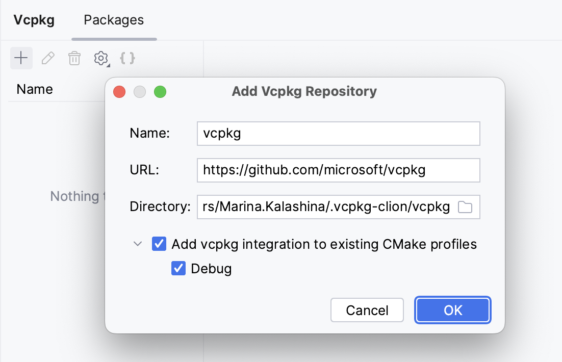 Adding a vcpkg repository