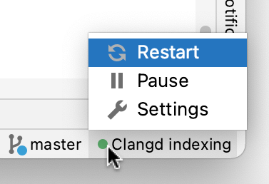 Clangd indexer actions