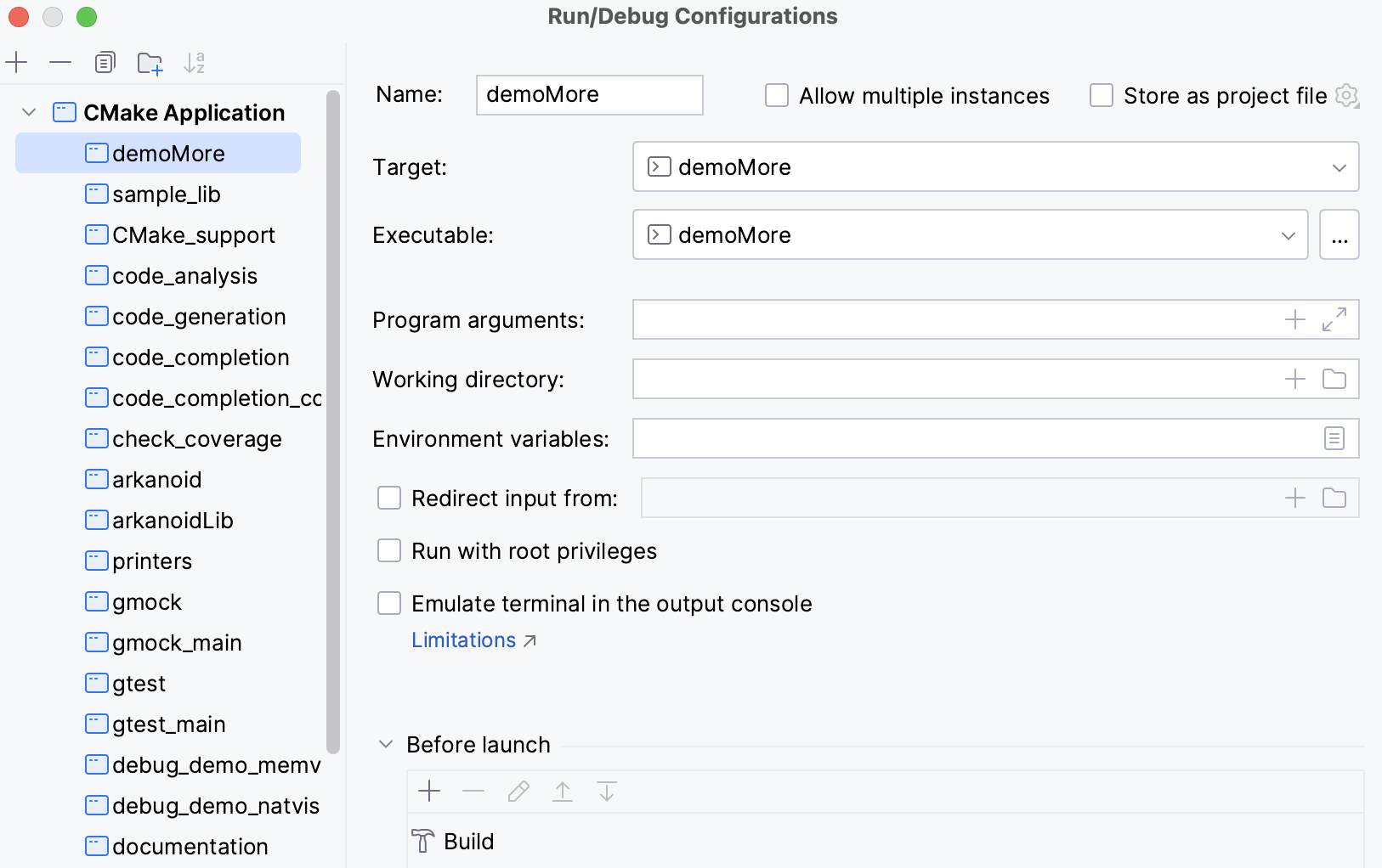 Cmake configuration