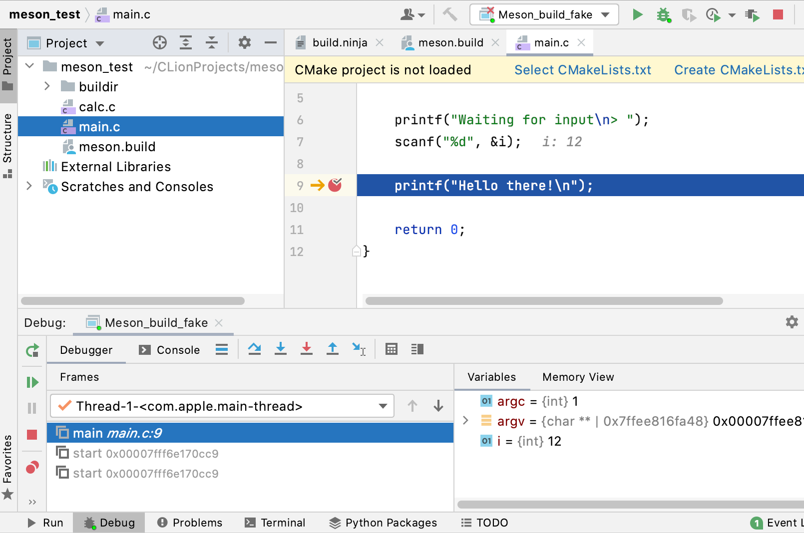 Debugging a custom build application