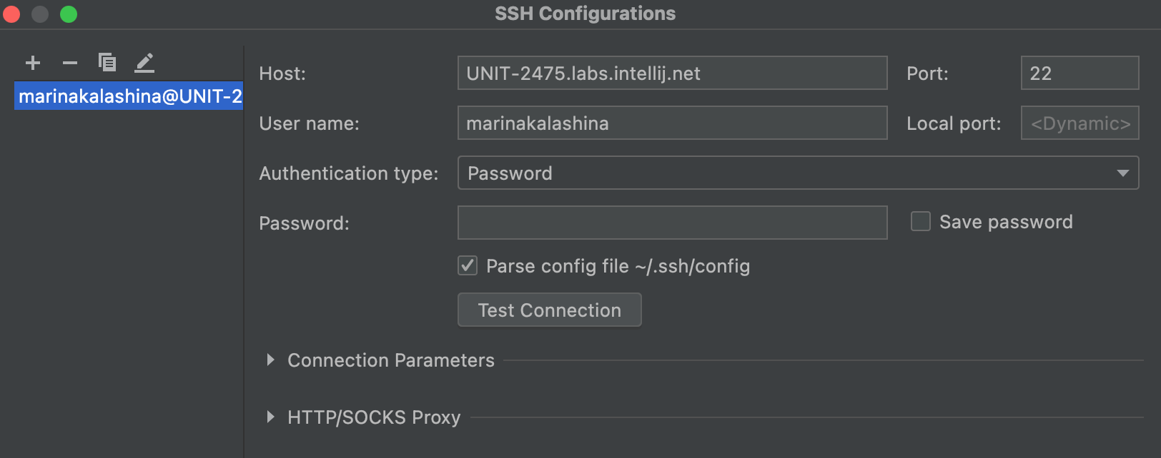 SSH configurations