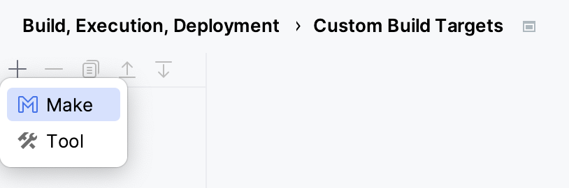 Custom targets for a Native Application configurations