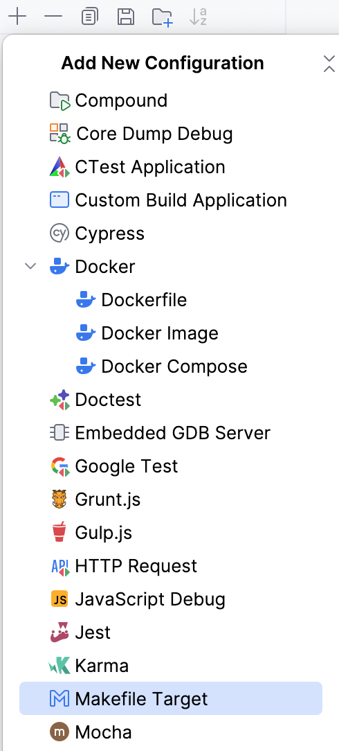 Adding a Makefile Target configuration