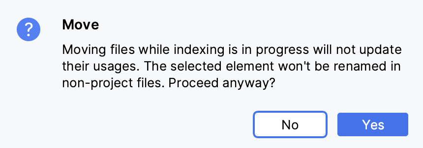 Move while indexing is unfinished