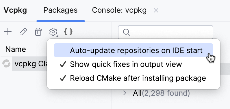 Option to auto-update repositories on IDE start