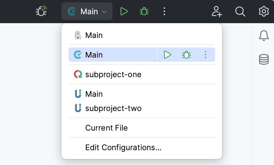 Codeception run/debug configurations