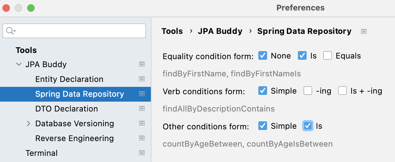 Spring Data  IntelliJ IDEA Documentation