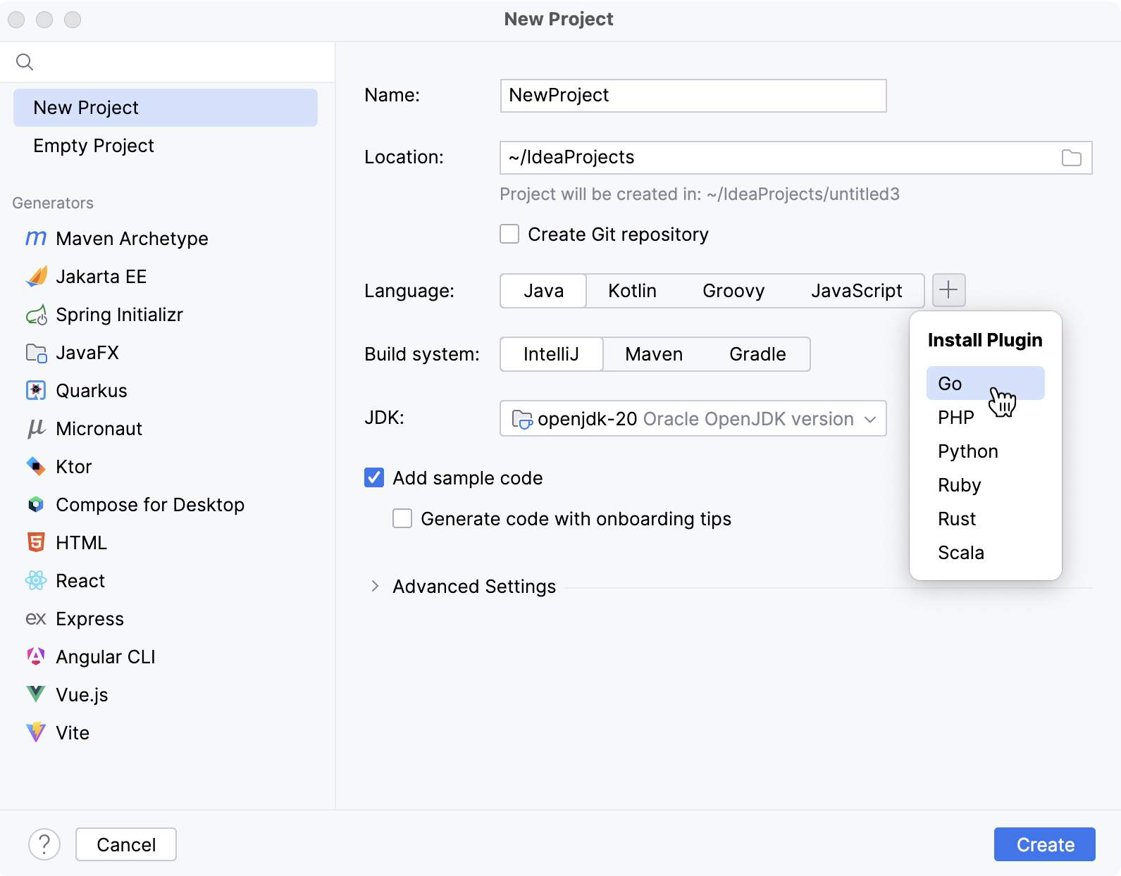 Create a new project  IntelliJ IDEA Documentation