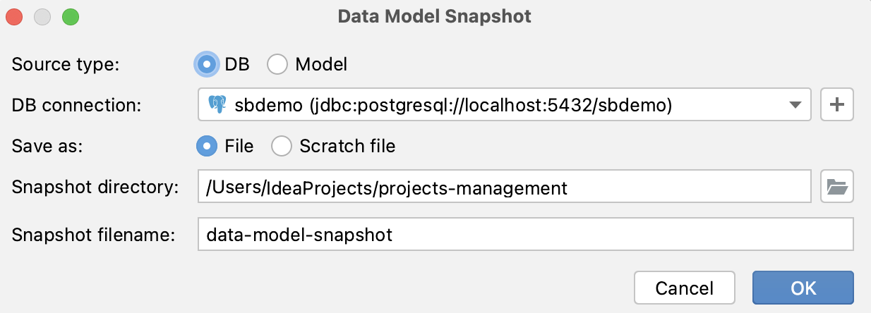 data-model-snapshot