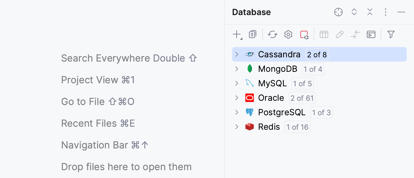Data sources in the Database tool window
