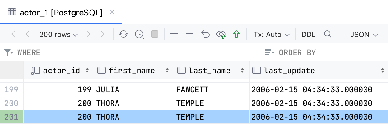 Rows DataGrip Documentation