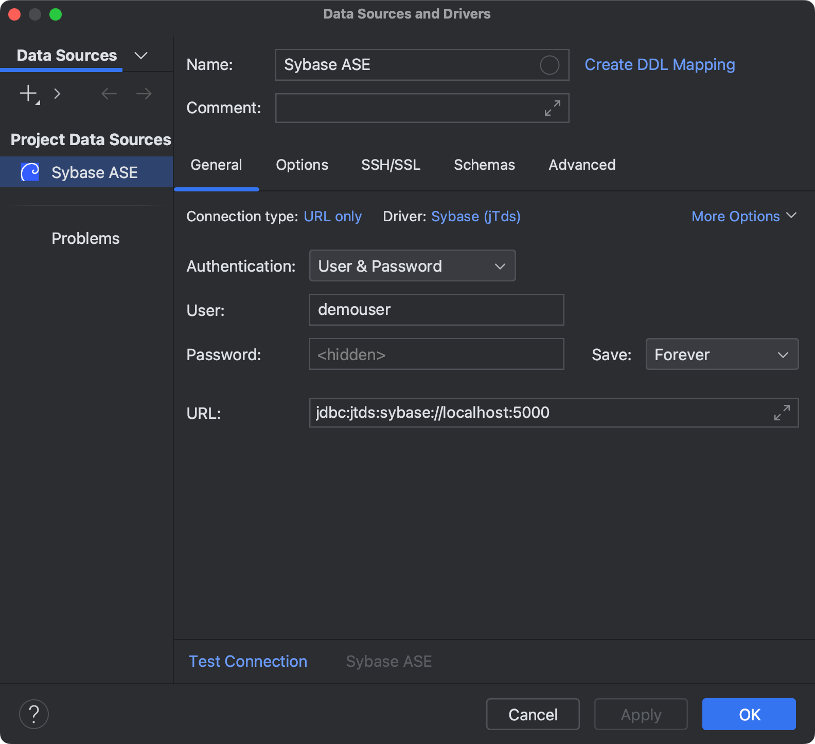 Sybase ASE IntelliJ IDEA Documentation