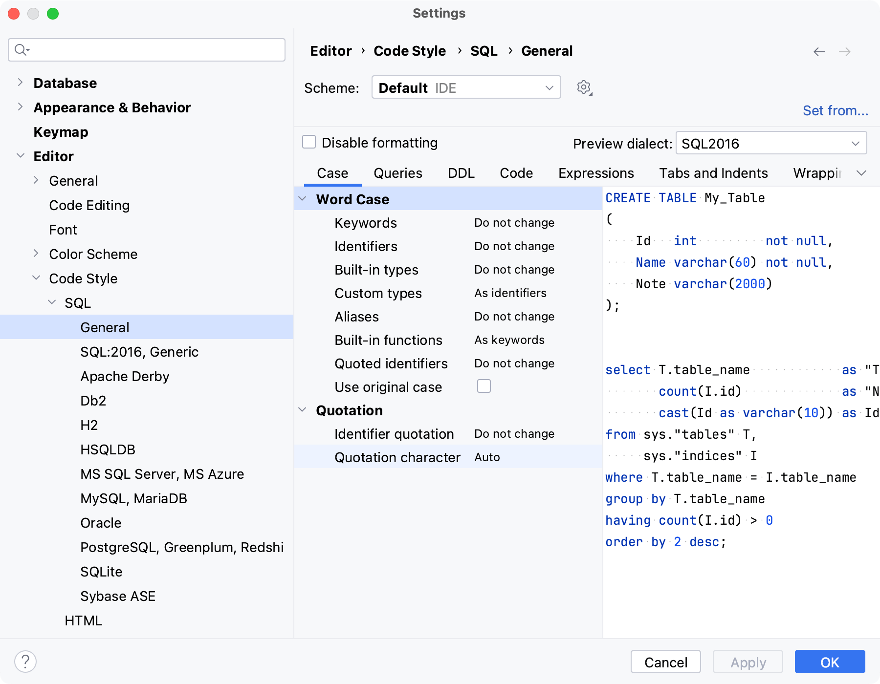 Styled Settings