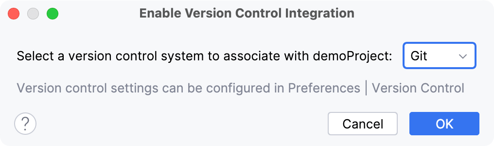 Enable version control integration