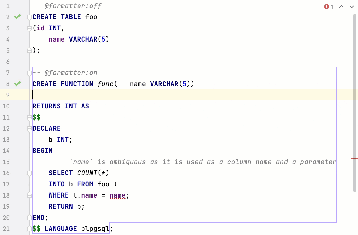 Reformat and rearrange code | DataGrip Documentation