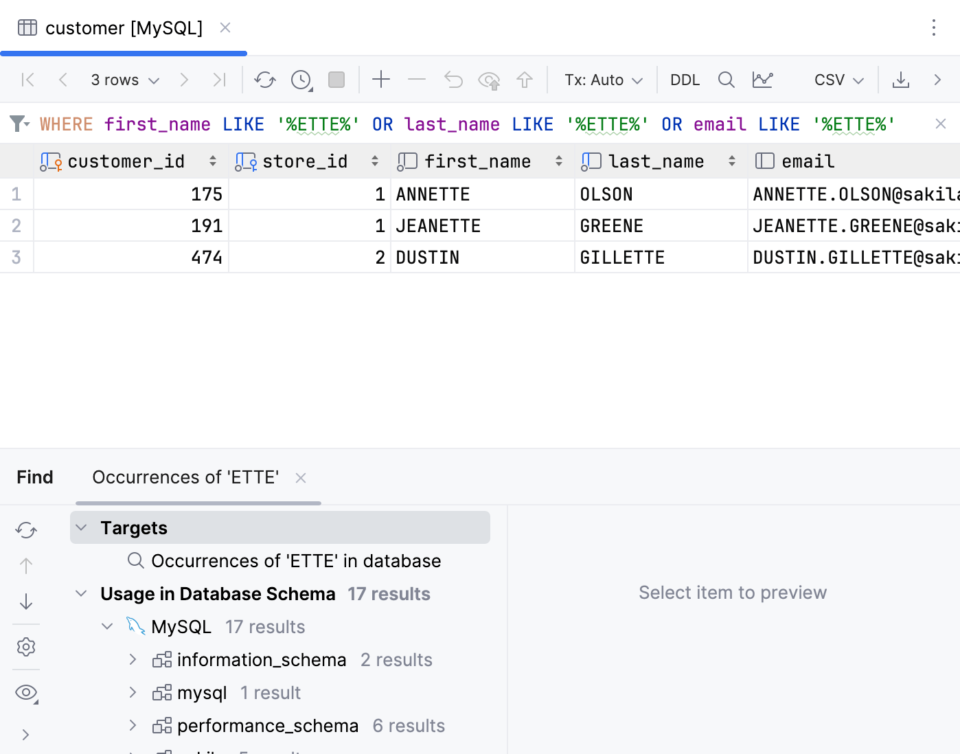 搜索字符串中的任意位置