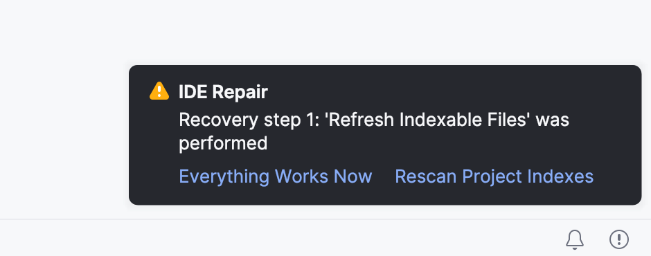 The first step of IDE Repair