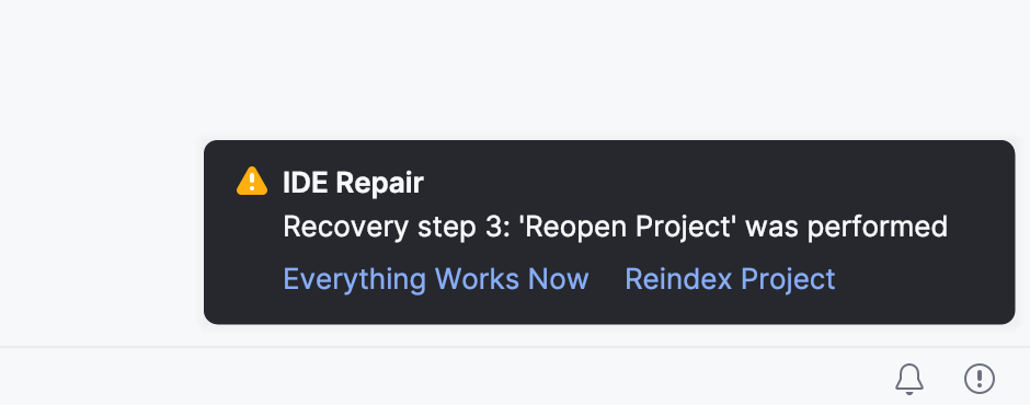 The third step of IDE Repair