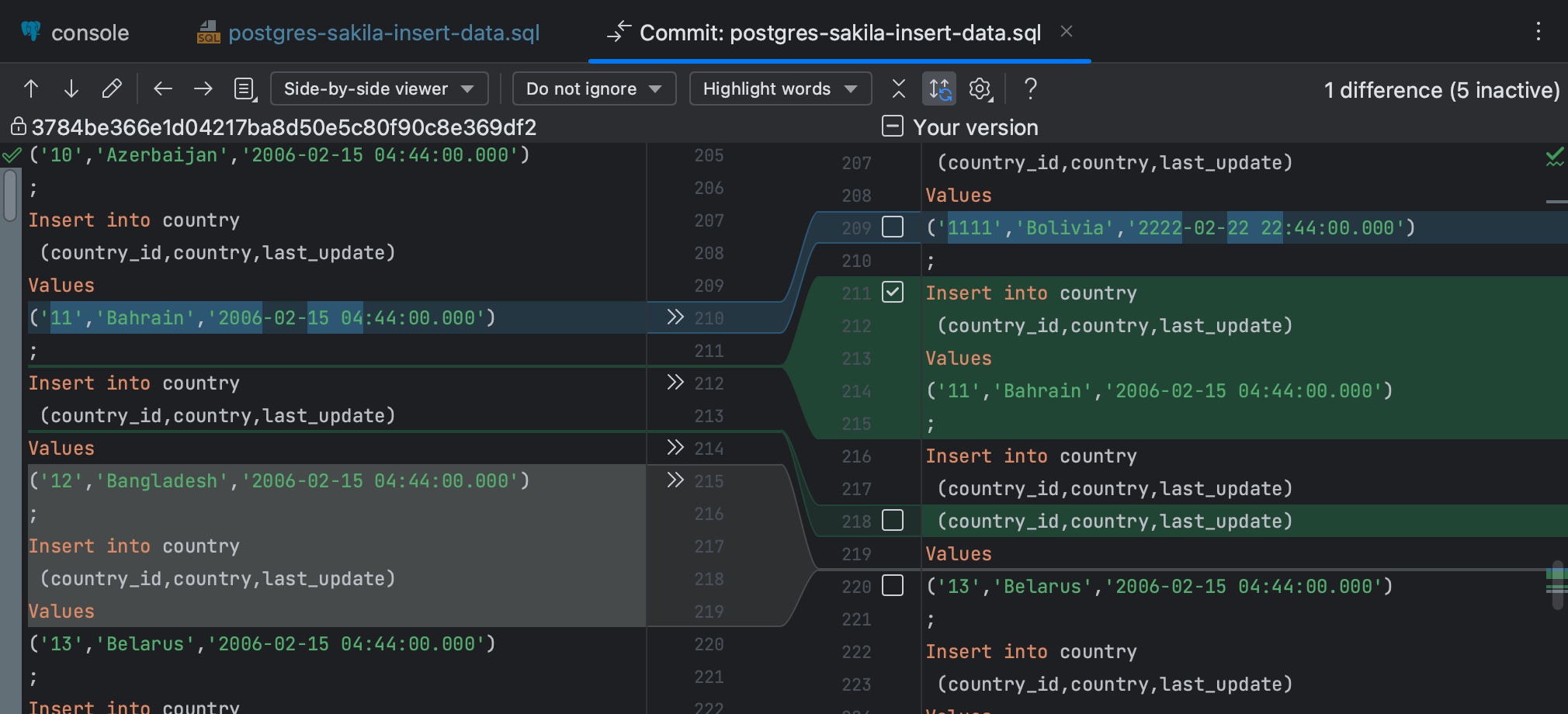 Commit and push changes to Git repository DataGrip Documentation