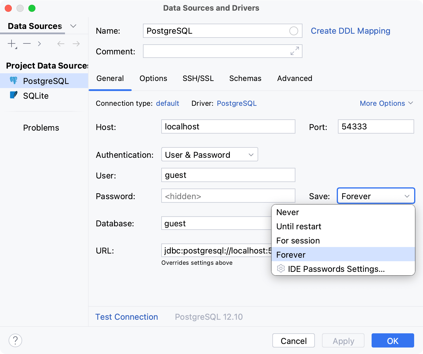 Options for password storage