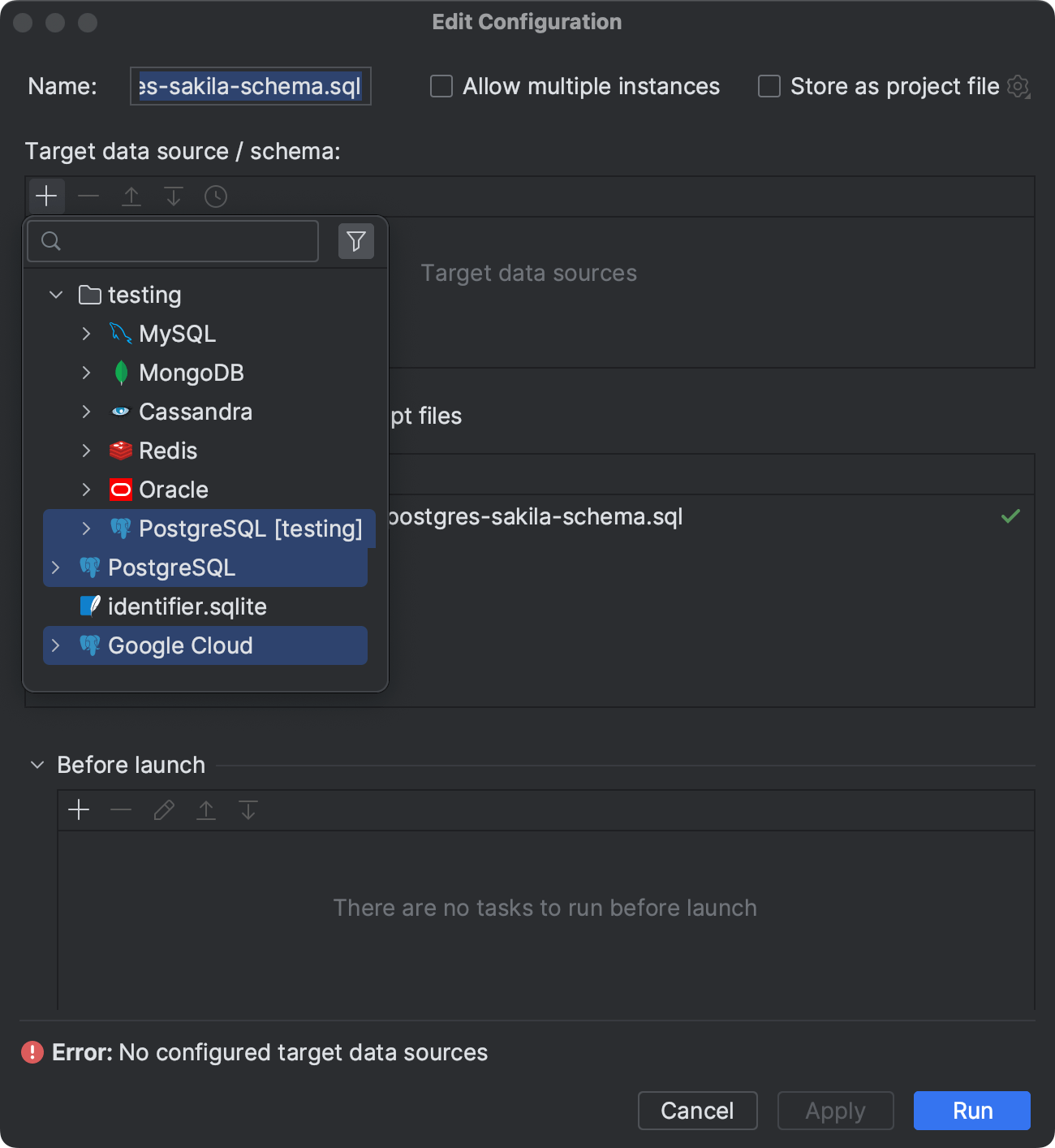 Run SQL files | IntelliJ IDEA Documentation